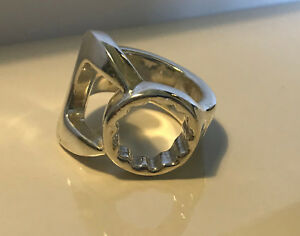 【送料無料】ネックレス　スパナリングsterling silver large spanner ring