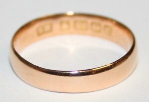 ̵ۥͥå쥹4mm22ct190203ݥladies antique 22ct gold 4mm wide wedding ring circa 190203 size l