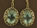 【送料無料】ネックレス　ゴールドキーイヤリングアメジストドロップトパーズe090 genuine 9ct gold grecian key oval gem drop earrings natural amethyst, topaz