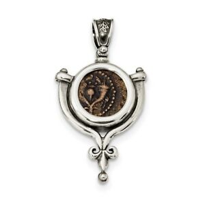 楽天hokushin【送料無料】ネックレス　925 スターリングantiqued yehohananコインペンダント925 sterling silver antiqued yehohanan coin textured pendant ancient coin