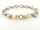 【送料無料】ネックレス　ジュディスリンクブレスレットパールjudith ripka sterling silver textured link bracelet with pearl feature 195cm