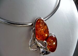 【送料無料】ネックレス　マジェスティックgスターリングシルバーウィスキーオレンジブローチピンチョ..