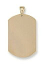 【送料無料】ネックレス イエローゴールドタグペンダントhallmarked mens 9ct yellow gold rectangular dog tag charm pendant 35cm x 19cm(4)