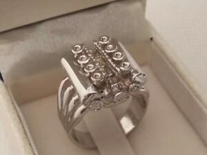 【送料無料】ネックレス　エンジンリングシルバーdetailed v8 engine ring, silver 925,