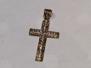 【送料無料】ネックレス ゴールドクロスペンダントセンチlarge fancy 9ct gold cz cross crucifix pendant 55cm available worldwide 53g