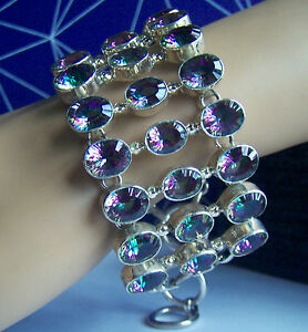 ̵ۥͥå쥹󥰥Сߥƥåȥѡ֥쥹åsterling silver mystic topaz bracelet