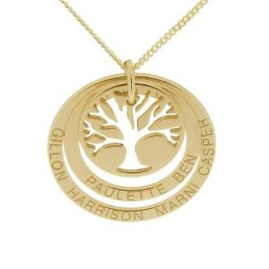 楽天hokushin【送料無料】ネックレス　solid 9ct yellow gold personalised tree of lifedouble disc pendant chain optionsolid 9ct yellow gold personalised tree of