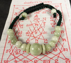【送料無料】ネックレス　ビーズブレスレットbuddha very fine top quality real jade jadeite bead bracelet t pha yant