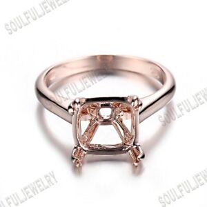 【送料無料】ネックレス ？kローズゴールドクッションカットセミマウントリング listingmiss 10k rose gold 9mm cushion cut engagement wedding semi mount ring setting