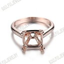 ネックレス　？kローズゴールドクッションカットセミマウントリング listingmiss 10k rose gold 9mm cushion cut engagement wedding semi mount ring setting
