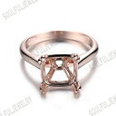 【送料無料】ネックレス ？kローズゴールドクッションカットセミマウントリング listingmiss 10k rose gold 9mm cushion cut engagement wedding semi mount ring setting