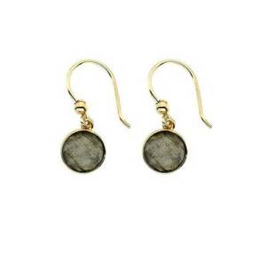 ̵ۥͥå쥹ɥĥȥ9ct gold yellow twist 2 earring labradorite