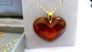 yzlbNX@bNn[gS[h`F[lalique red large heart 9ct gold chain outstanding gift investment