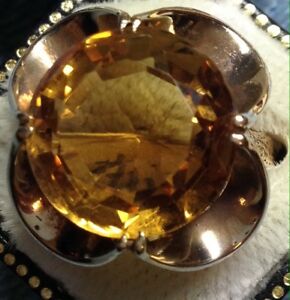 【送料無料】ネックレス ヴィンテージゴールドシトリンリングサイズvintage 9 ct gold citrine ring size 0 7