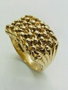 【送料無料】ネックレス イエローソリッドゴールドキーパーリング9ct yellow solid gold 5 row keeper ring(4)