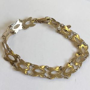 【送料無料】ネックレス ビンテージソリッドイエローゴールドブレスレットvintage solid 9ct yellow gold unusual bracelet 17cm 47g