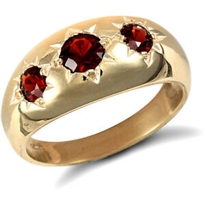 楽天hokushin【送料無料】ネックレス　ゴールドブリリアントカットガーネットセットリングサイズ9ct gold three brilliant cut garnet set ring size r only 4g