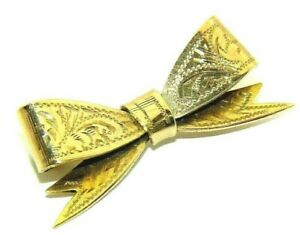 楽天hokushin【送料無料】ネックレス　レディースレディースボウタイイエローゴールドアンティークブローチladies womens 15ct yellow gold antique brooch in the form of an engraved bow tie