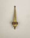 【送料無料】ネックレス イエローゴールドガラスドロップペンダント9ct yellow gold amp; glass drop pendant