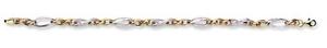 ネックレス　ホワイトイエローゴールドリンクブレスレットwhite amp; yellow gold fancy oval linked bracelet 7