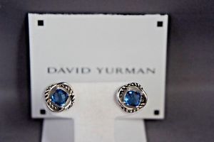 【送料無料】ネックレス　デビッドスターリングシルバーミリイヤリングdavid yurman 925 sterling silver 7mm bluetopaz infinity earrings customer return