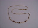【送料無料】ネックレス 9ctゴールドカボションセットガーネットチェーン71gm169ct gold cabochon set garnet stationed...