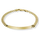 【送料無料】ネックレス　9ct gold curb id bracelet solid identity flatlink free engraving gift box9ct gold curb id bracelet solid identity flat lin
