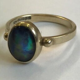 【送料無料】ネックレス　ヴィンテージ9ctイェローゴールドオパールリングサイズl121981vintage solid 9ct yellow gold single stone opal triplet ring size l12 1981