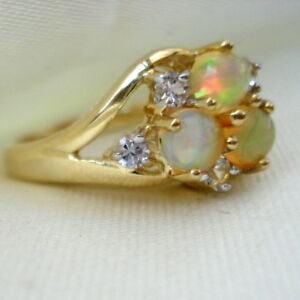 【送料無料】ネックレス　インドネシアオパールリングbeautiful certified rare indonesian opal gold ring