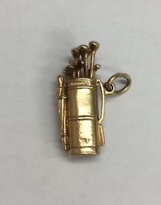 【送料無料】ネックレス　ヴィンテージ9ctチャーム196351グラムvintage 9ct gold gold club bag charm ..