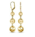 【送料無料】ネックレス イエローゴールドトリプルディスコボールドロップイヤリング hallmarked 9ct yellow gold triple 3x disco ball drop earrings 54cm long