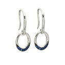 【送料無料】ネックレス 9ctホワイトゴールドサファイアイアリングfashion 9ct white gold pave blue sapphire open circle drop earrings uk