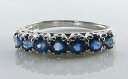 【送料無料】ネックレス class 9k 9ct white gold blue sapphire artdeco ins eternity ring free resizeclass 9k 9ct white gold blue sapphire art deco(4)