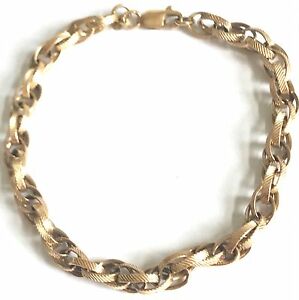 【送料無料】ネックレス　9ct3リンク9ct gold triple link bracelet