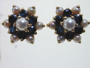 ネックレスパールサファイアクラスタ...