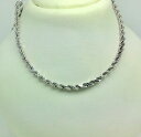 【送料無料】ネックレス ホワイトゴールド9ct white gold 18 ropechain