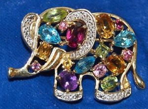 楽天hokushin【送料無料】ネックレス　ブローチゴールド5851970brooch gold 585 with various precious and semiprecious stone approx 1970