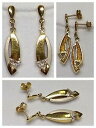 yzlbNX@farlose stones solid earring bicolourCAOCAO585S[hlong earrings 585 gold with farlose stones solid earring bicolour ea