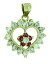 ̵ۥͥå쥹14kɥۥ磻czڥ3023mm 14k yellow gold heart white and red cz flower pendant charm 30 x 23 mm