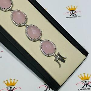 【送料無料】ネックレス　プラチナスターリングシルバーホワイトサファイアピンクハロテニスブレスレットplatinum sterling silver white sapphire amp; pink agate halo bold tennis bracelet