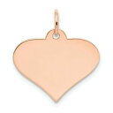 【送料無料】ネックレス　kローズゴールドゲージハートディスク14k rose gold plain 027 gauge engraveable heart disc charm 185g