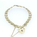 【送料無料】ネックレス イエローゴールドゲートブレスレット9ct yellow gold gate bracelet second hand