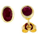 【送料無料】ネックレス ルビー585イェローゴールドear studs jewelry with ruby, 585 gold yellow gold,oval...