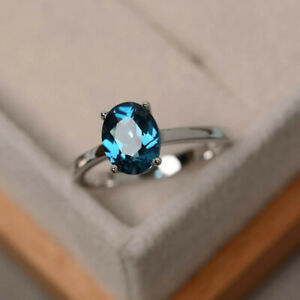 【送料無料】ネックレス　オーバルカットトパーズソリッドホワイトゴールドリングサイズ150 ct oval cut topaz gemstone wedding ring 14k solid white gold rings size k