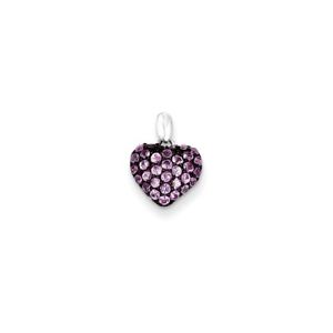 【送料無料】ネックレス 14kホワイト052ctピンクサファイアミニペンダントチャーム14k white gold childrens 052 ct pink sapphire mini heart pendant kids charm