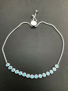 【送料無料】ネックレス　トパーズスライダーアンクレット1018ctホワイトゴールド75018ct white gold 7..