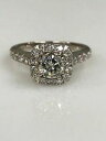 【送料無料】ネックレス 250ctカットmoissanite14kホワイトゴールド250ct roundcut moissanite halo promise engagement ring 14k white gold(4)