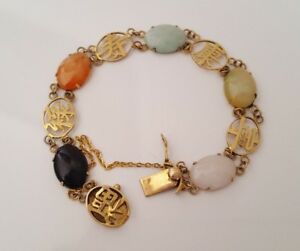 【送料無料】ネックレス 9k 934マルチg9k yellow solid gold multi coloured jade bracelet 934g 【送料無料】ネックレス 9k 934マルチg9k yellow solid gold multi coloured jade bracelet 934g