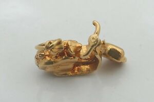 【送料無料】ネックレス　ビンテージゴールドスクーターvery rare vintage hm 14ct gold 3d movable lambretta scooter charm 401 g