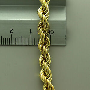 【送料無料】ネックレス ゴールドメンズミディアムロープブレスレット¥british hallmarked 9ct gold mens medium rope bracelet 9 6mm rrp 280 {i8_9}